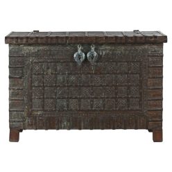 Láda teakfa, fém 114x40x75 cm barna