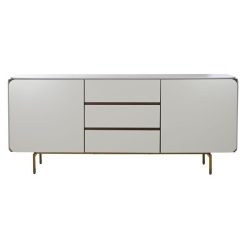 Komód fa, mdf 183x41,5x80 cm fehér, barna