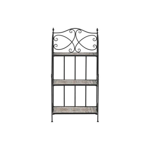 Polc kovácsoltvas, mozaik mintával kovácsoltvas 54x29x121 cm színes