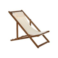 Napozóágy akácfa 96x57x83 cm fehér