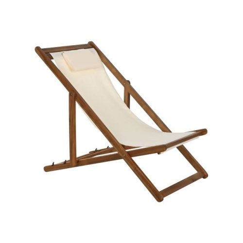 Napozóágy akácfa 96x57x83 cm fehér