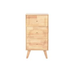 Fiókos szekrény gumifa 40x30x78 cm natúr