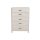 Komód fiókos fém 80,6x48x112,5 cm fehér