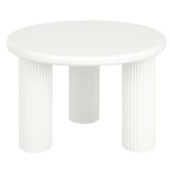 Kisasztal fém 75x75x40 cm fehér