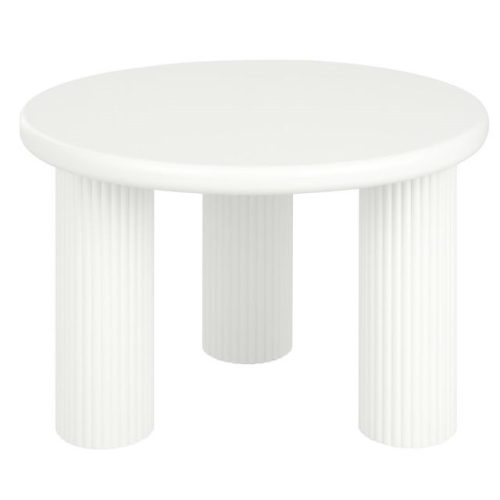 Kisasztal fém 75x75x40 cm fehér