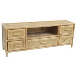 TV-s szekrény lucfenyõ 120x30x45 cm világosbarna