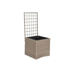 Kaspó szögletes rattan, polipropilén 48x52x114 cm natúr