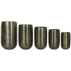 Kaspó szett alumínium 50x50x89 cm réz S/5