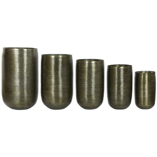 Kaspó szett alumínium 50x50x89 cm réz S/5