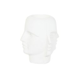 Kaspó szett arc magnézia 49x49x50 cm fehér