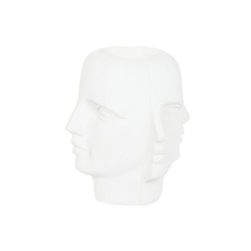 Kaspó szett arc magnézia 49x49x50 cm fehér