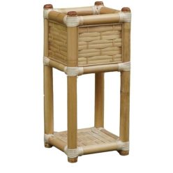 Kaspó bambusz 35x35x77 cm natúr