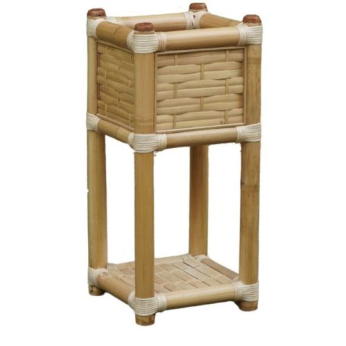Kaspó bambusz 35x35x77 cm natúr