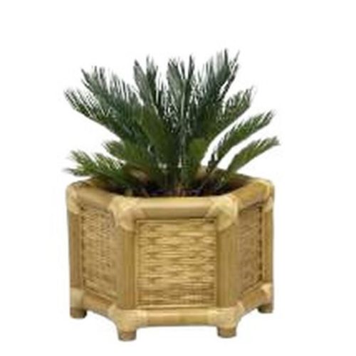 Kaspó bambusz 46x40x40 cm natúr