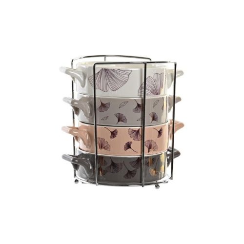 Tál csontporcelán, fém 16,8x12,5x4,3 cm színes S/4