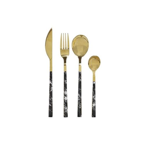 Evõeszköz készlet inox 2x1,2x22,5 cm arany, fekete S/16