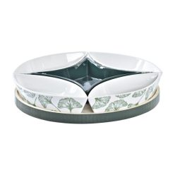 Kínáló szett elõételhez kõ, mdf 22x22x1 cm színes S/6