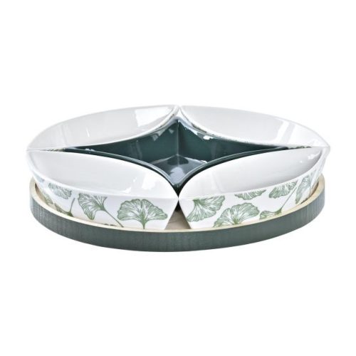 Kínáló szett elõételhez kõ, mdf 22x22x1 cm színes S/6