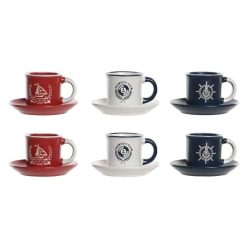 Kávés készlet kõ 11x11x2 cm színes S/6