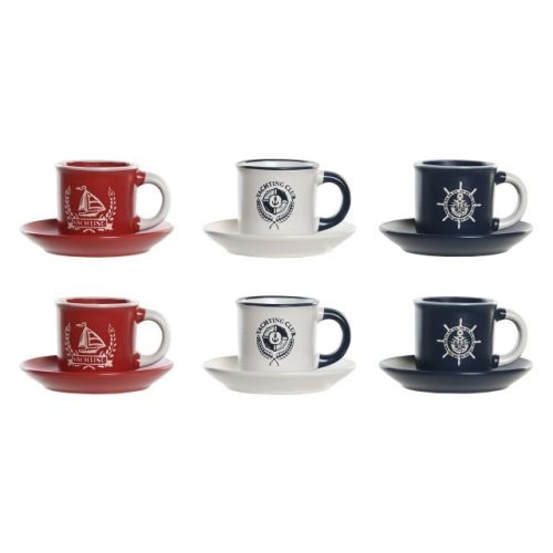 Kávés készlet kõ 11x11x2 cm színes S/6