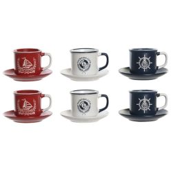 Kávés készlet kõ 12,5x12,5x2 cm színes S/6