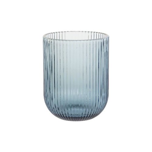 Pohár szett üveg 8x8x10 cm kék S/6