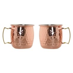 Bögre szett 480 ml inox 12x9,5x9 cm réz, arany S/2