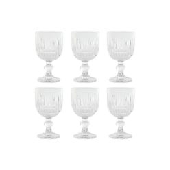 Talpas pohár szett 260 ml üveg 8x8x14,5 cm átlátszó S/6