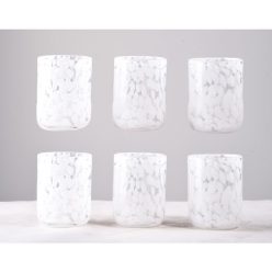 Pohár szett 320 ml üveg 8,3x8,3x10,5 cm fehér S/6