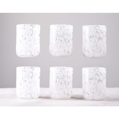 Pohár szett 320 ml üveg 8,3x8,3x10,5 cm fehér S/6