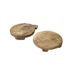 Vágódeszka teakfa 30x30x6 cm natúr