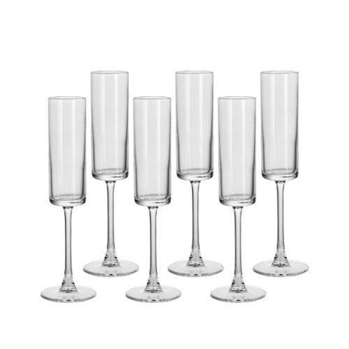 Pohár szett üveg 6,8x6,8x24,3 cm átlátszó S/6