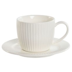 Kávés készlet porcelán 15,5x15,5x7,7 cm fehér