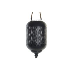   Gyertyatartó kötél fém, kötél, üveg 22x22x43 cm fekete, barna