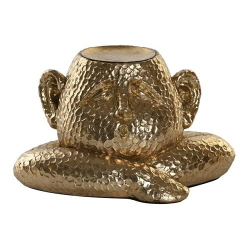 Gyertyatartó ember poly 21x15x12 cm arany