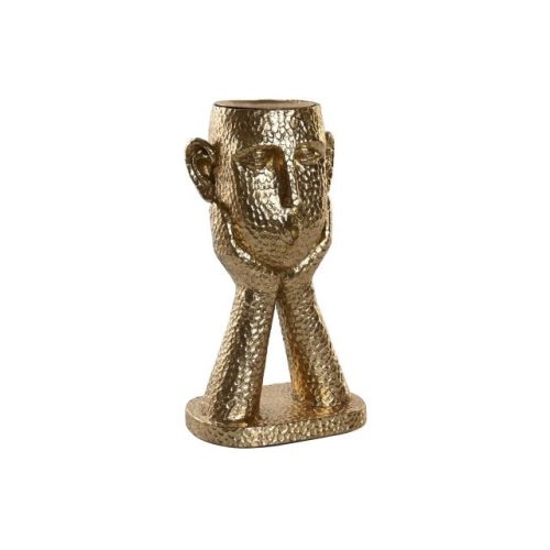 Gyertyatartó ember poly 18x13,5x31,5 cm arany