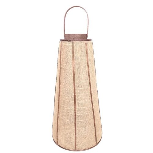 Lámpás akasztós juta, bambusz 33,5x33,5x66 cm natúr