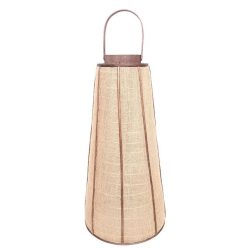 Lámpás akasztós juta, bambusz 30,5x30,5x56,5 cm natúr