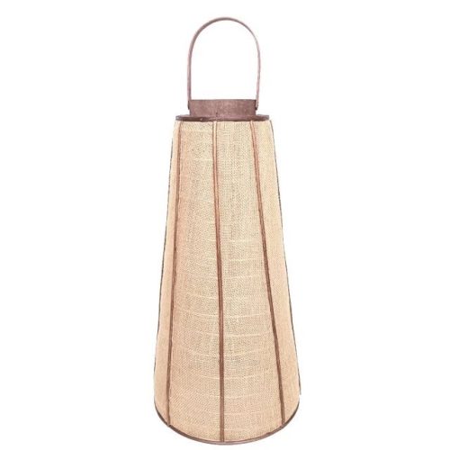 Lámpás akasztós juta, bambusz 30,5x30,5x56,5 cm natúr