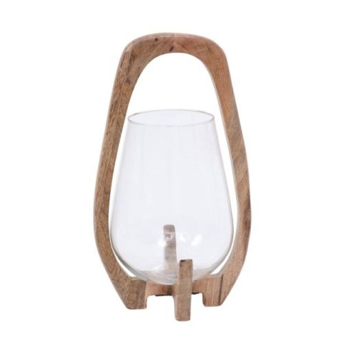 Mécsestartó mangófa 18x19x33 cm natúr