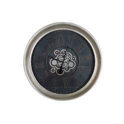 Falióra mozgó fém, üveg 96x14x96 cm fekete, pezsgõ