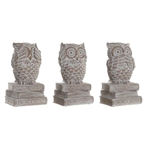 Figura bagoly poly 11x11x20 cm fehér 3 féle