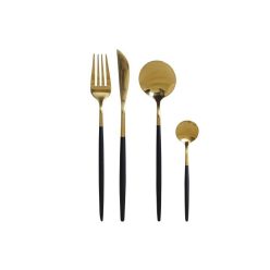 Evõeszköz készlet inox 3x1,5x13 cm arany, fekete S/16