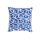 Párna geometrikus poliészter 40x10x40 cm kék, fehér