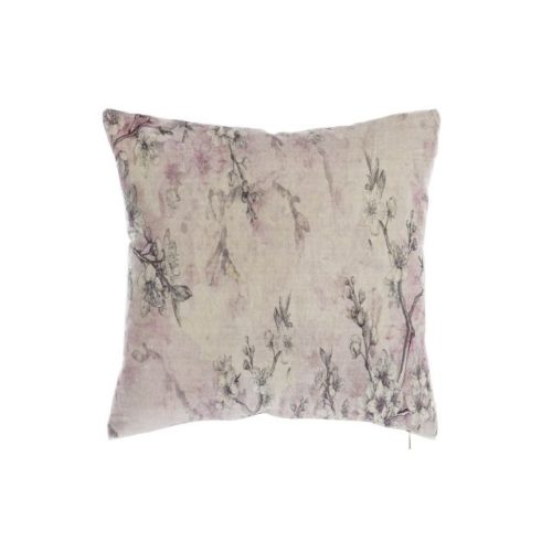 Párna virágos pamut 45x10x45 cm bézs, szürke