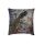 Párna páva pamut 45x10x45 cm sötétszürke