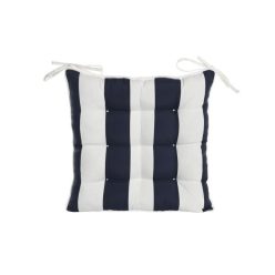   Székpárna csíkos poliészter 40x40x7 cm sötétkék, fehér