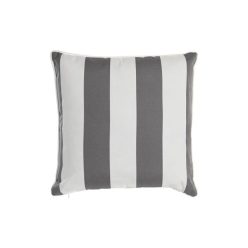 Párna csíkos poliészter 40x10x40 cm szürke, fehér
