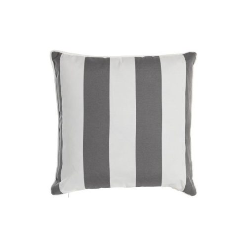 Párna csíkos poliészter 40x10x40 cm szürke, fehér