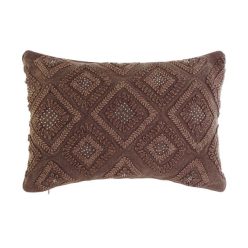 Párnahuzat rombusz pamut 60x1x40 cm barna